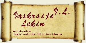 Vaskrsije Lekin vizit kartica